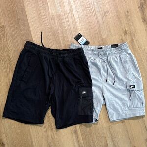 Nike Men's lot of Black and Light Gray Shorts nwt size medium
